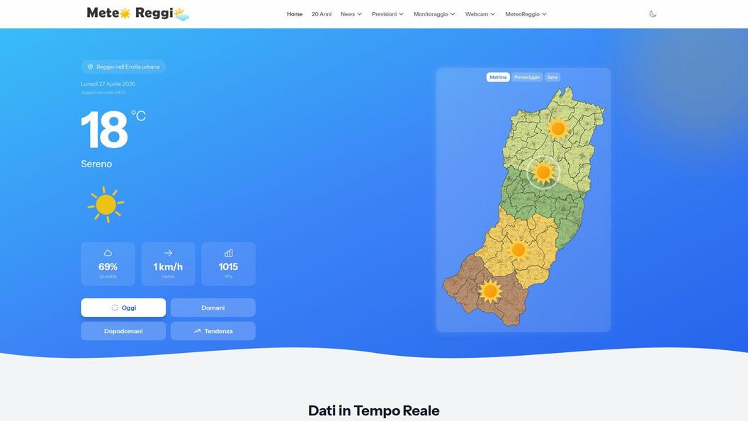 Screenshot MeteoReggio.it