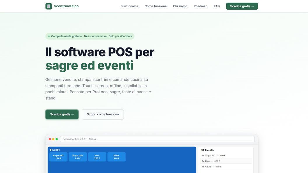 Screenshot ScontrinoEtico